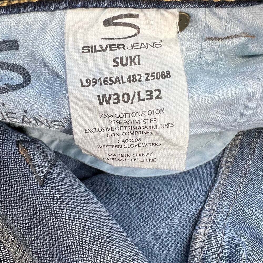 Silver Jean Co Jeans Women's 30x32 (10) Dark Blue Suki Bootcut Preppy Normcore - Picture 8 of 15